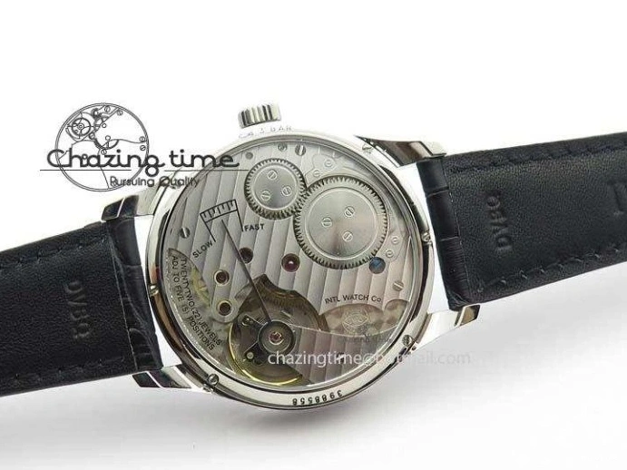 MIROTIME 0424 Effortless Portuguese IW544404 SS White Dial On Black Leather Strap A 7257